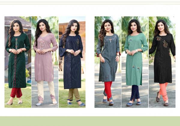 kayaa Vol 2 Rayon Katha Work Designer Exclusive Kurti collection